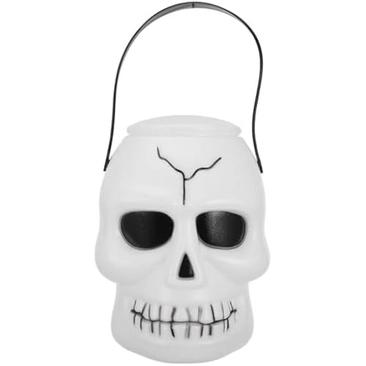 Skull Halloween Candy Bucket, Mini Halloween Candy Holder Trick-or-Treat Bucket Ghost Cauldron for Halloween Party Favor Supplies with Lid